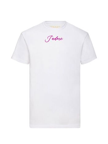 T-shirt Velours Rose Jadore 1