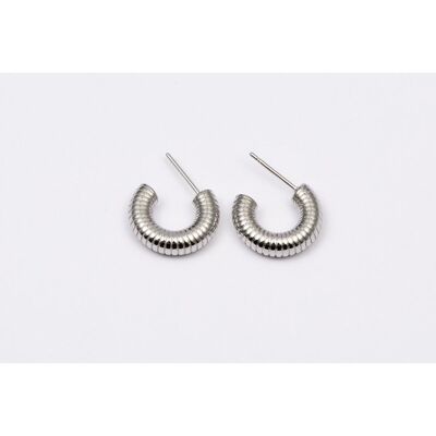 Earrings stainless steel SILVER - E60171110550