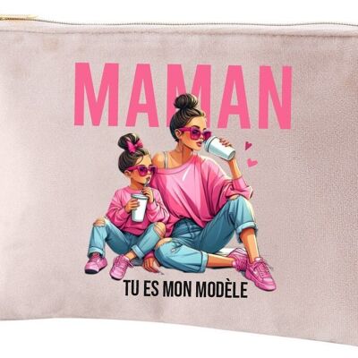 Velvet pencil case "Mom, you are my role model", special Mother's Day