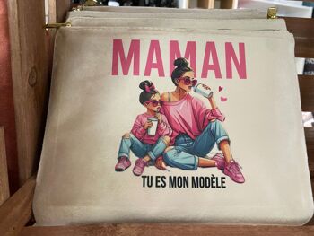 Trousse velours "Maman tu es mon modèle", spécial fête des mères 5