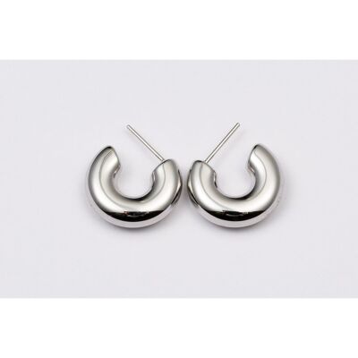 Earrings stainless steel SILVER - E60175090499