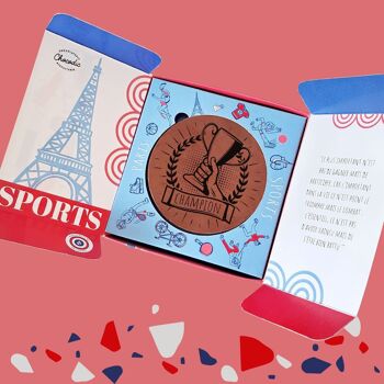 CHOCODIC - ECRIN MEDAILLE EN CHOCOLAT - COLLECTION PARIS 2024 SPORTS JEUX SPORTIFS 1