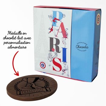 CHOCODIC - ECRIN MEDAILLE EN CHOCOLAT - COLLECTION PARIS 2024 SPORTS JEUX SPORTIFS 2