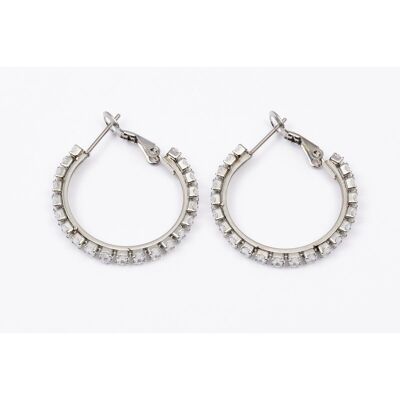 Earrings stainless steel SILVER - E60177110599