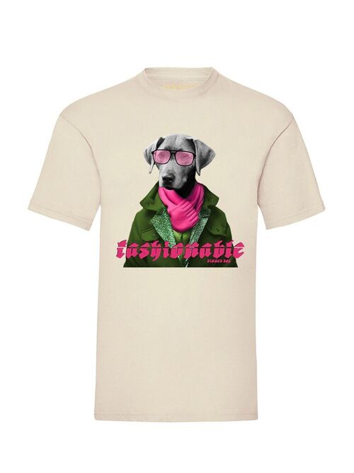 T-shirt Pinned Dog Pink