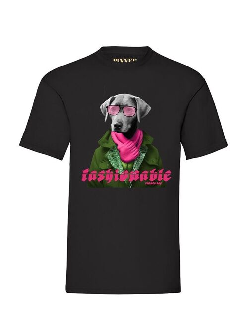 T-shirt Pinned Dog Pink