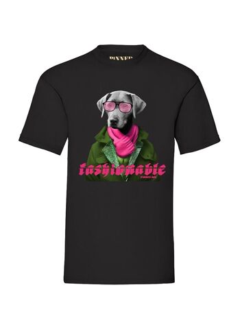 T-shirt Chien Épinglé Rose 4