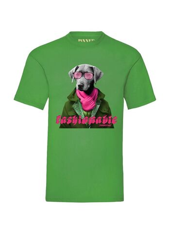 T-shirt Chien Épinglé Rose 1