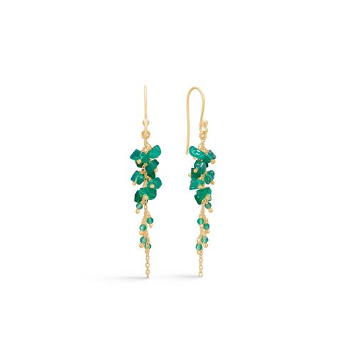 Adele earrings green onyx