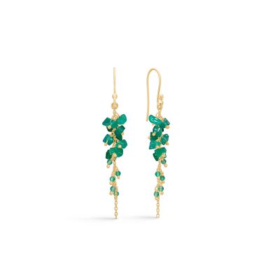 Adele earrings green onyx