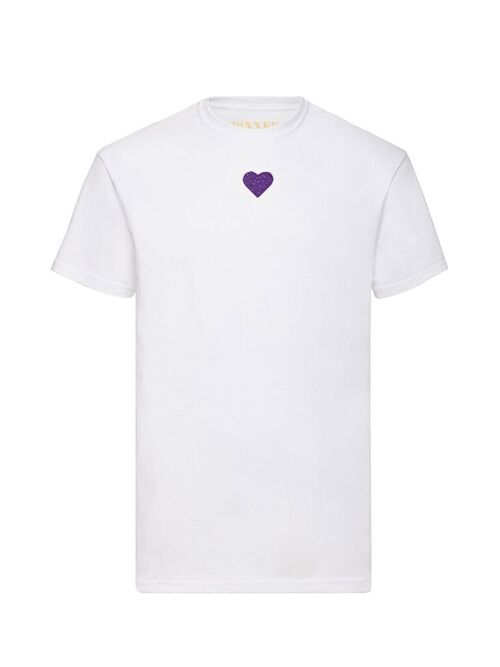 T-shirt Purple Glitter Heart