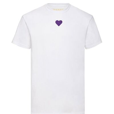 Camiseta Corazón Purpurina Morada