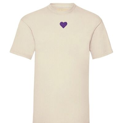 Camiseta Corazón Purpurina Morada