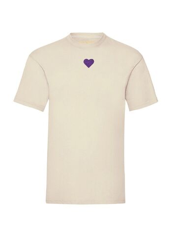 T-shirt Coeur Glitter Violet 3