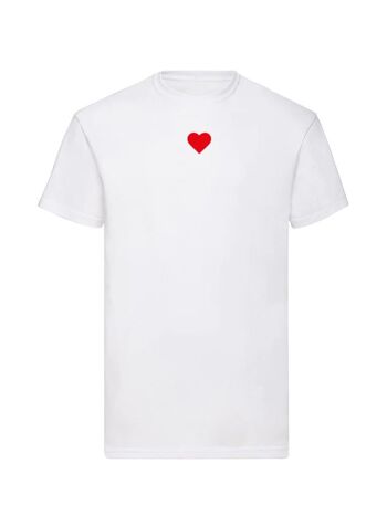 T-shirt Coeur Velours Rouge 1