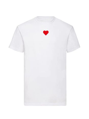 T-shirt Coeur Velours Rouge 7