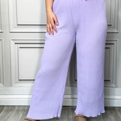 Pantalones rectos plisados