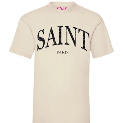 T-shirt Saint Paris Noir Pailleté
