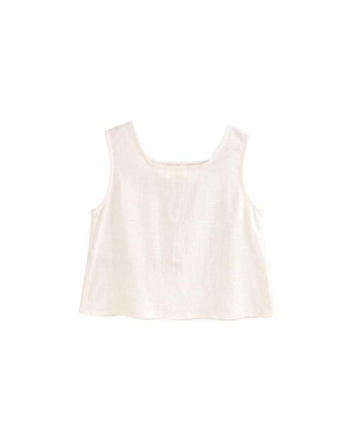 Blusa de chica lisa blanca de tirantes K186-21415065