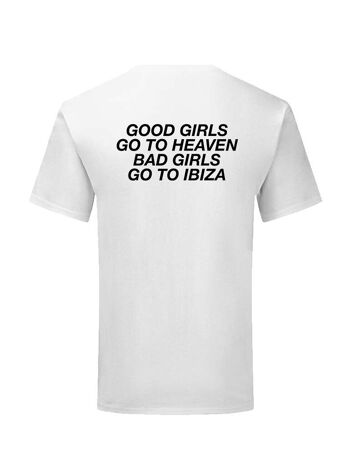 T-shirt Ibiza Filles Noir Dos 1