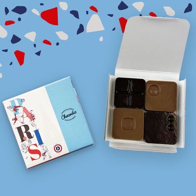 CHOCODIC - SQUARE 4 CIOCCOLATI ORIGINALI PURE - COLLEZIONE PARIGI 2024 SPORT GIOCHI DI SPORT