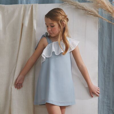 Aquamarine girl's dress for ceremony K190-21421071