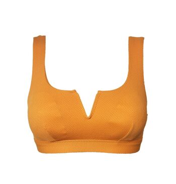 Ensembles de bikini préformé texturé orange pour femme 4