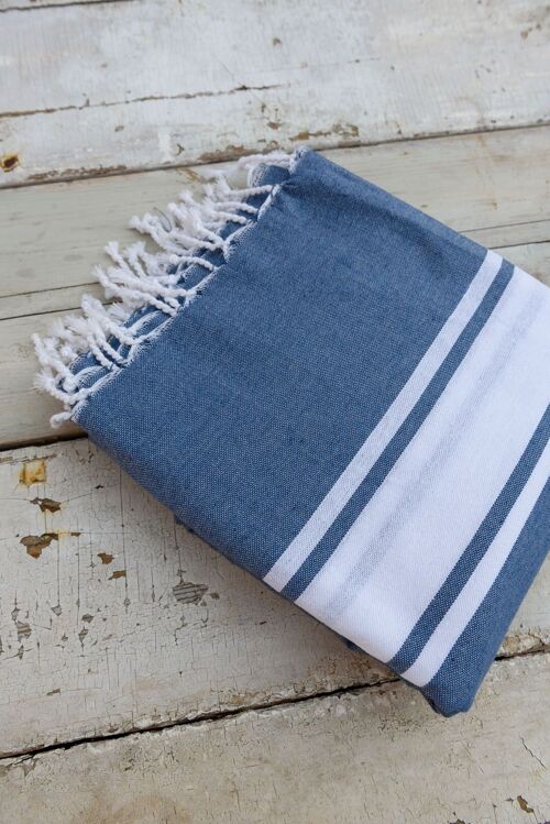 Fouta toalla  playa 2x2 XL Azul grisáceo
