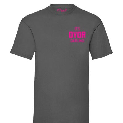 T-shirt Dyor Darling Petto in velluto rosa caldo
