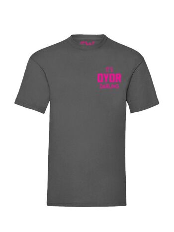 T-shirt Dyor Darling Poitrine Velours Rose Vif 1