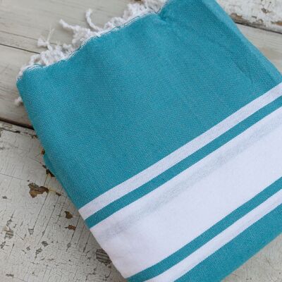 Fouta toalla playa 2x2 XL Azul pavo real