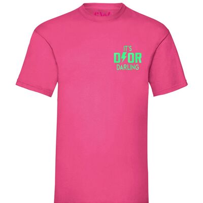 T-shirt Dyor Darling Neon Green Velvet Chest