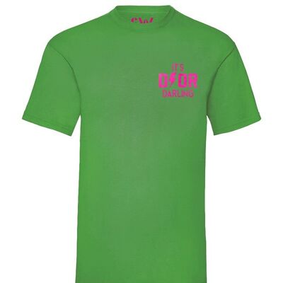 T-Shirt Dyor Darling Neon Pink Velvet Chest