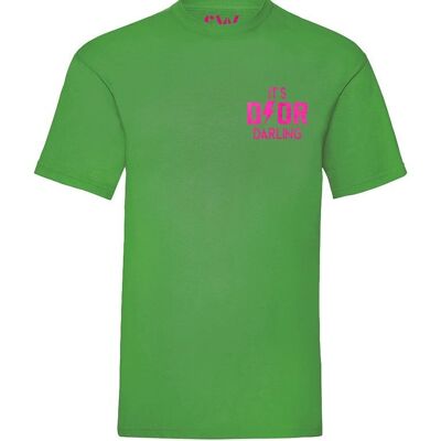 T-shirt Dyor Darling Neon Pink Velvet Chest