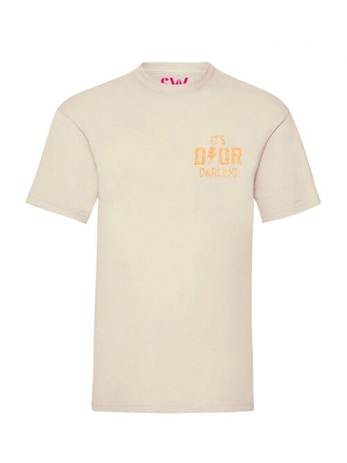 T-shirt Dyor Darling Peach Glitter Chest