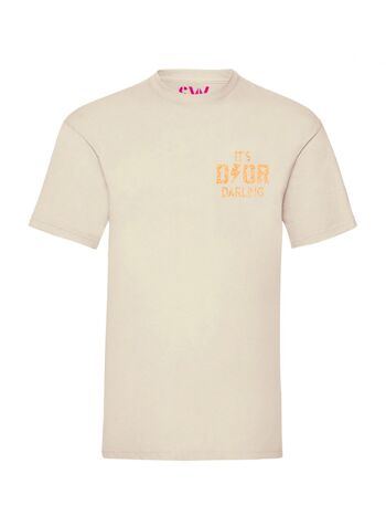 T-shirt Dyor Darling Peach Glitter Poitrine 1