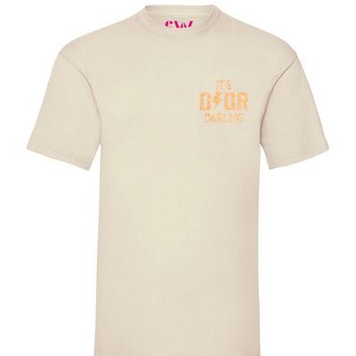 T-shirt Dyor Darling Peach Glitter Chest