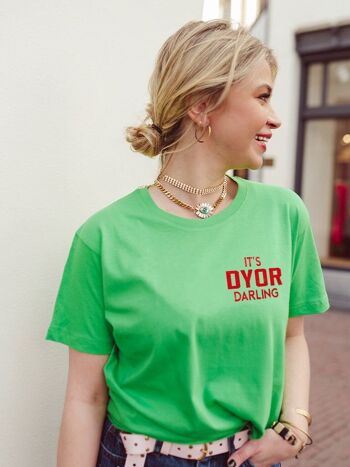 T-shirt Dyor Darling Poitrine Velours Rouge 2