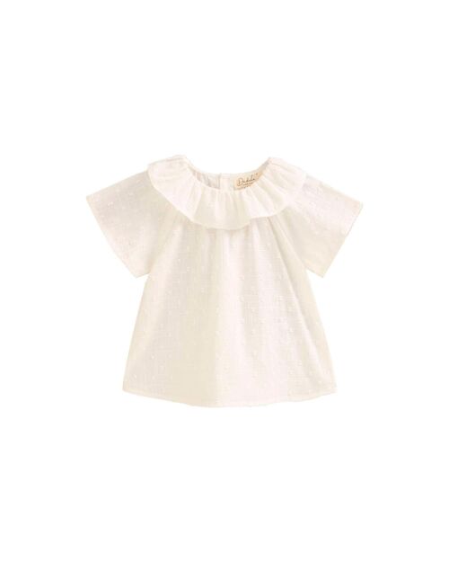 Blusa de bebé niña en plumeti blanco K46-21405092