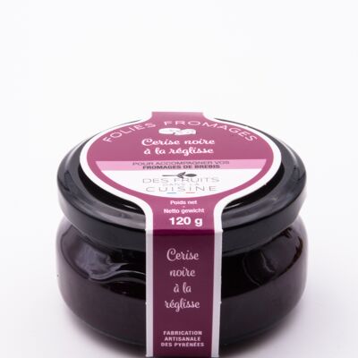 Folies Fromages Black cherry with liquorice 120g, to accompany sheep cheeses