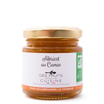 Des Fruits dans la Cuisine BIO Abricot au cumin 110g, pour accompagner les fromages type Camembert