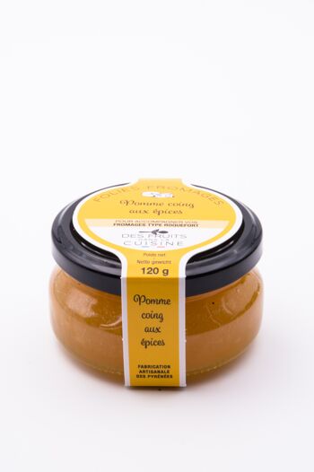 Folies Fromages Pomme et coing aux épices 120g, pour accompagner les fromages type Roquefort 1