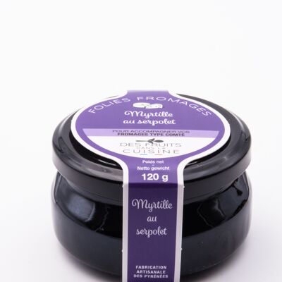 Folies Fromages Blueberry with wild thyme 120g, to accompany cow's tomme cheese