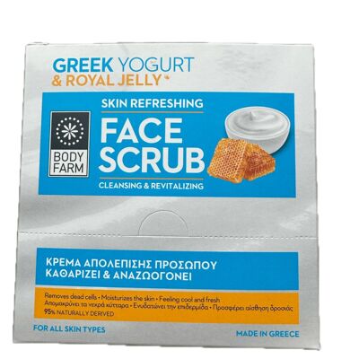 Scrub viso allo yogurt greco -24pz con espositore da banco