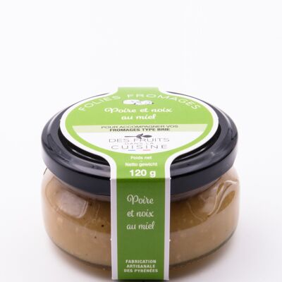 Folies Fromages Pera y nueces con miel 120g, para acompañar quesos tipo Brie