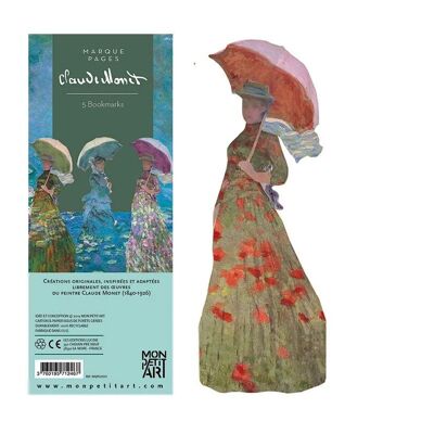 Lesezeichen - Frau mit Sonnenschirm, Claude Monet