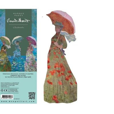 Marcapáginas - Mujer con sombrilla, Claude Monet