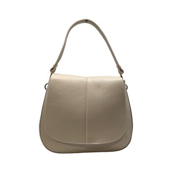 SAC EPAULE CUIR GRAINE DANIELA BEIGE 1