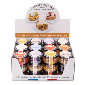 Assortiment de 36 pots de 120g Folies Fromages en box présentoir (recettes panachées)