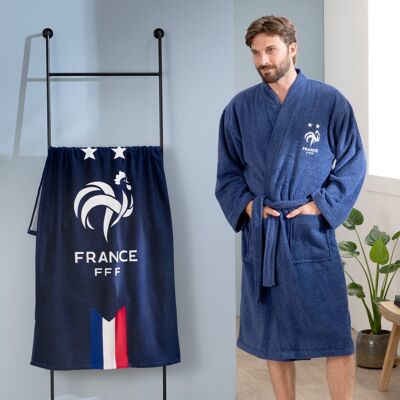 Serviette de plage Equipe de France de Football FFF deux Etoiles